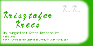 krisztofer krecs business card
